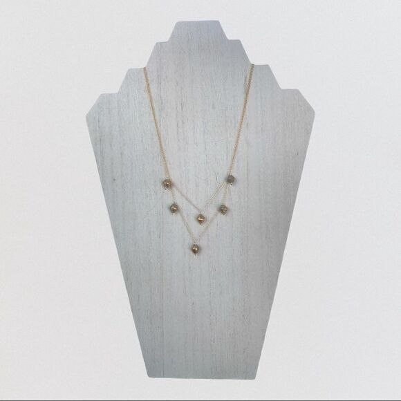NWT 31 Bits Sandy Strands Necklace, Grey/Gold - Picture 1 of 4